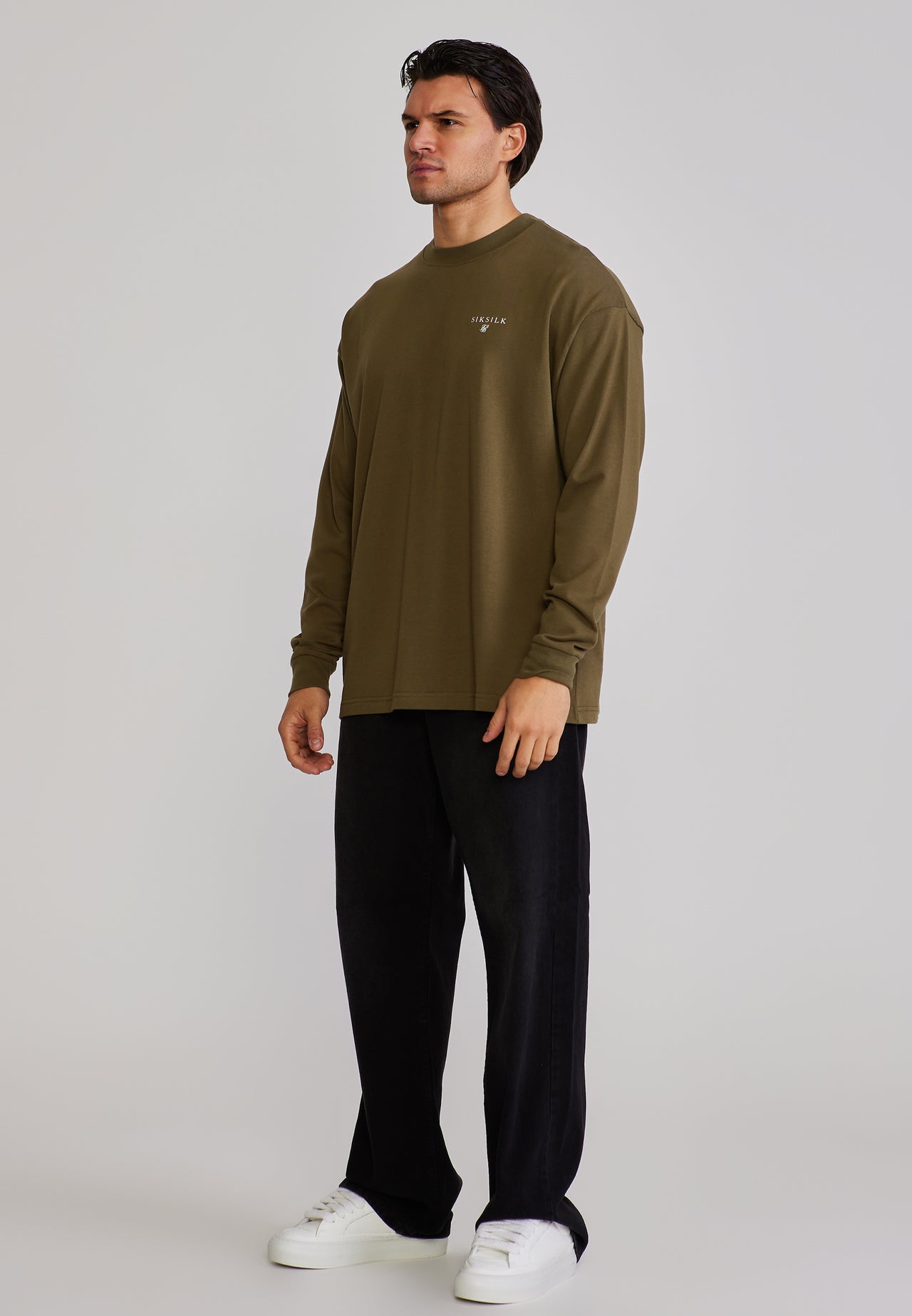 Khaki Green Long Sleeve T-Shirt (3)