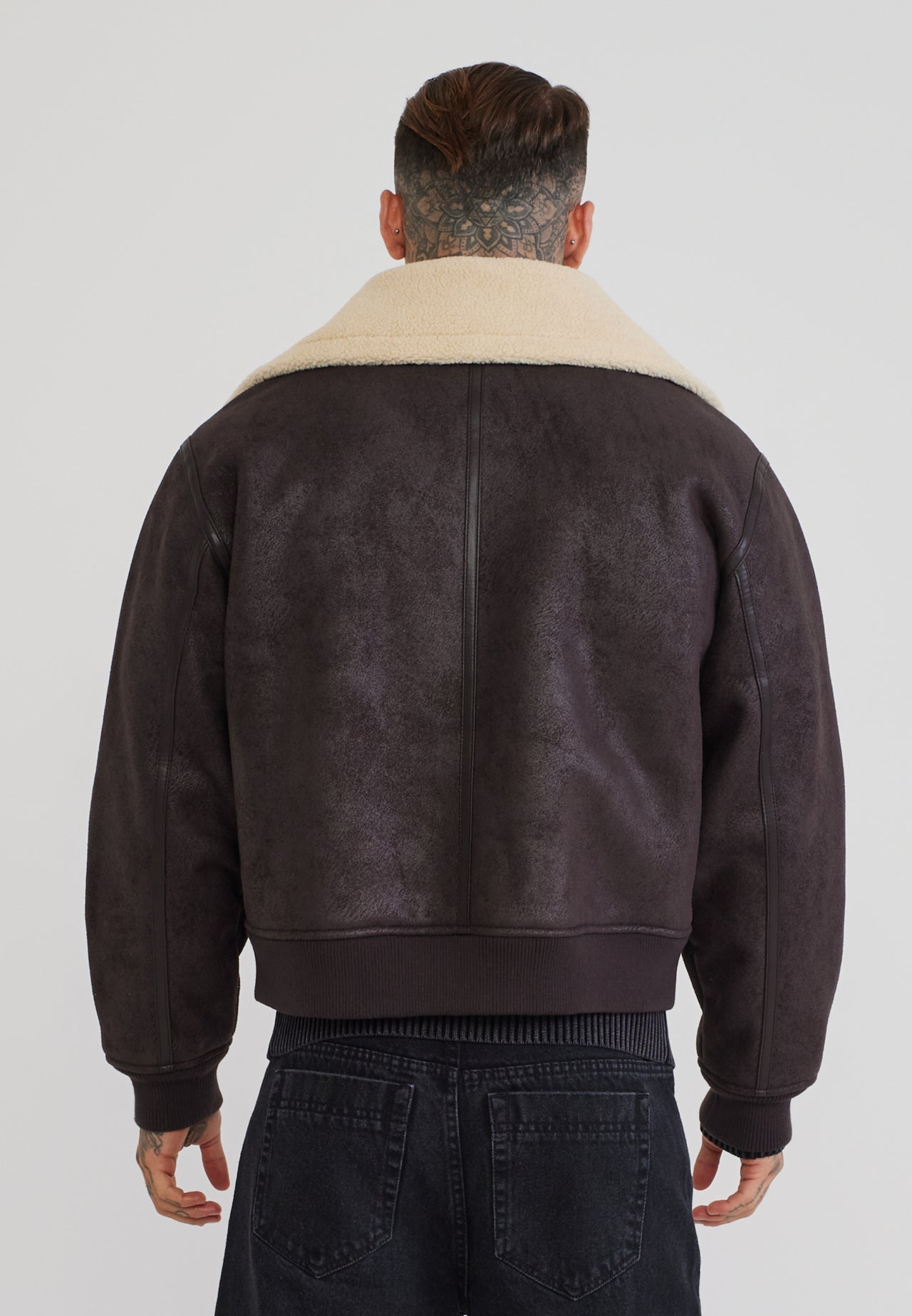 Brown Aviator Bomber Jacket (4)
