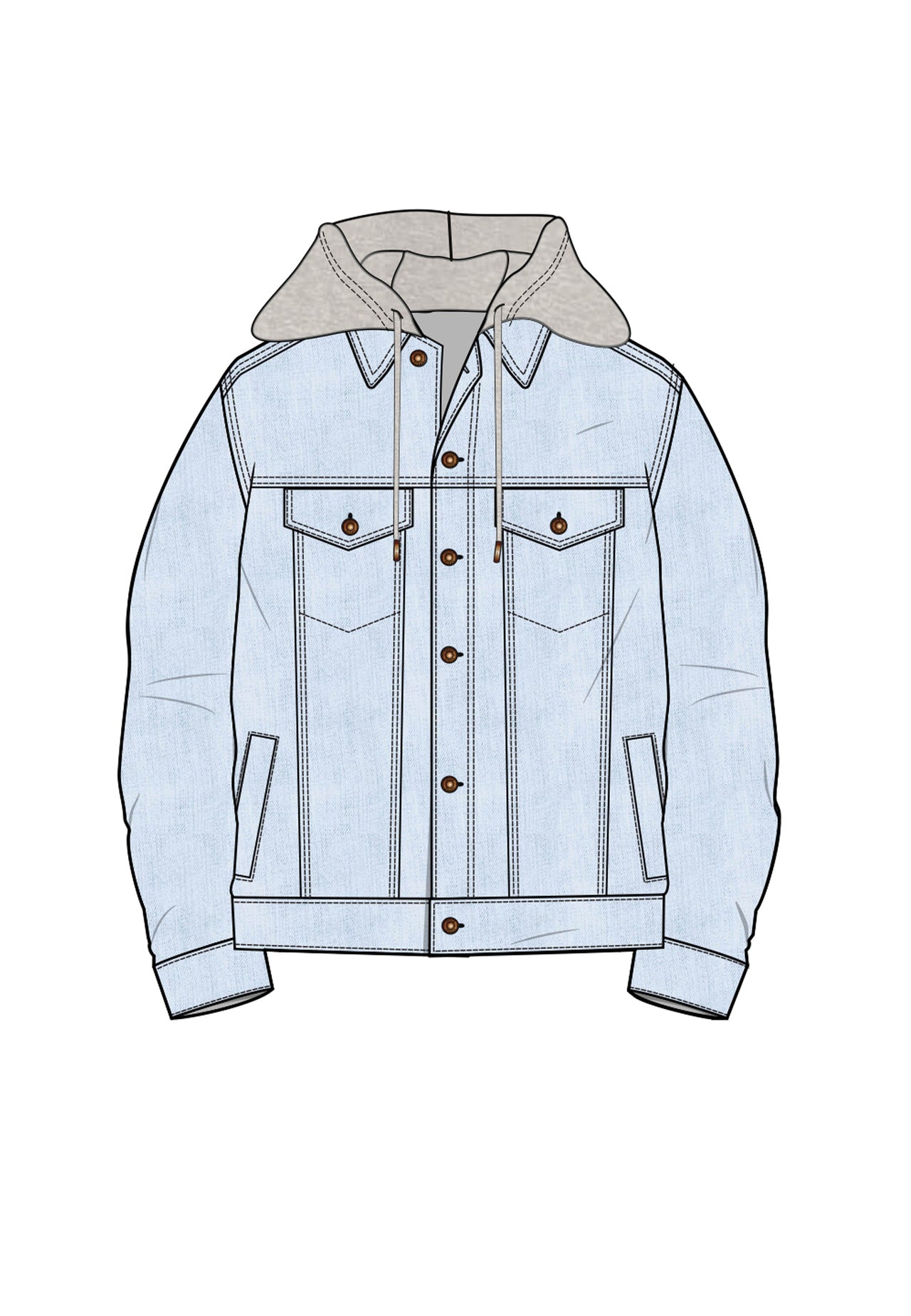 Washed Light Blue Denim Jacket