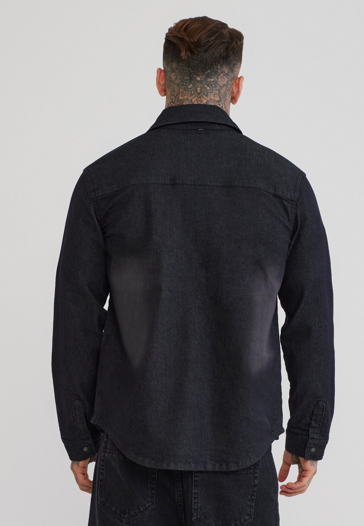 Washed Black Denim Shirt (4)