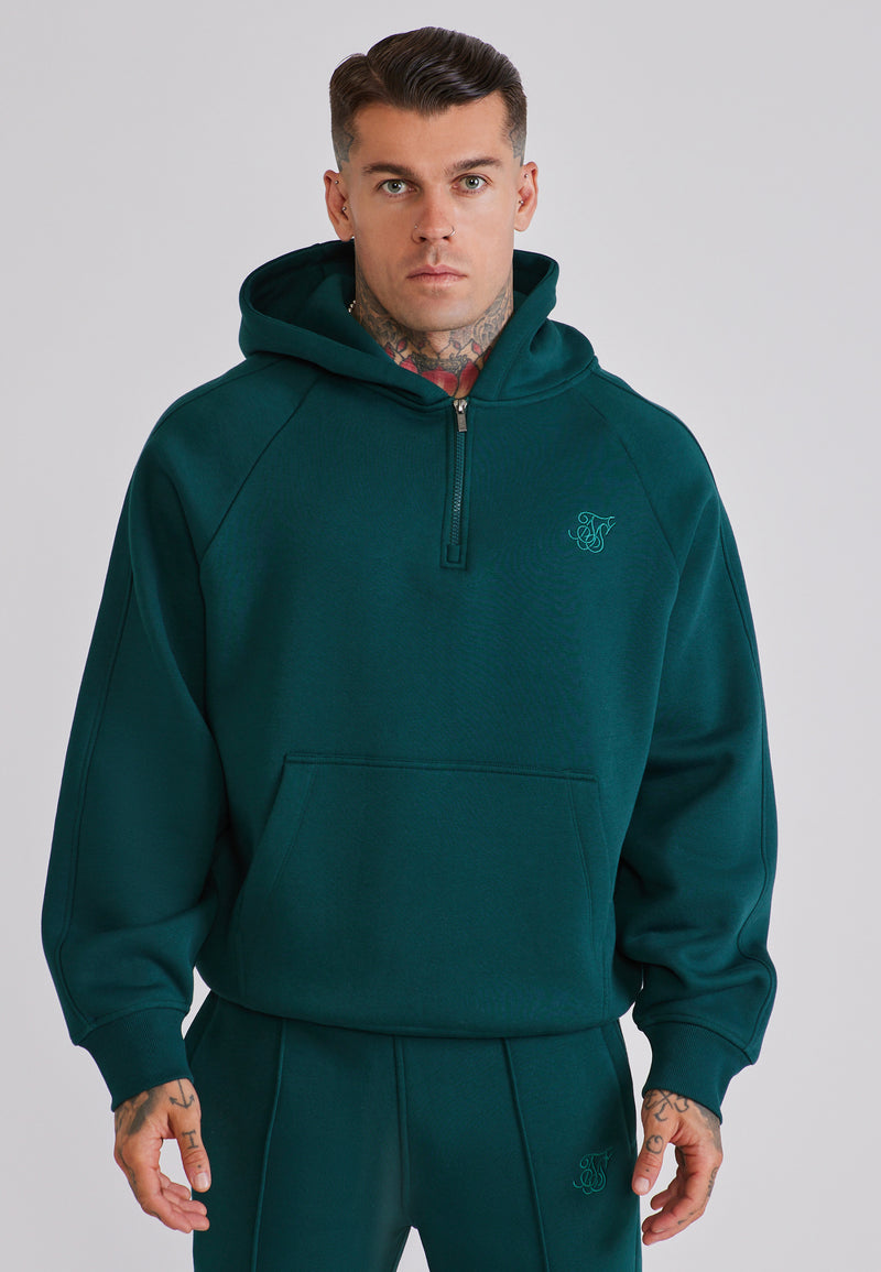 Teal Qtr Zip Hoodie and Joggers Set (1)