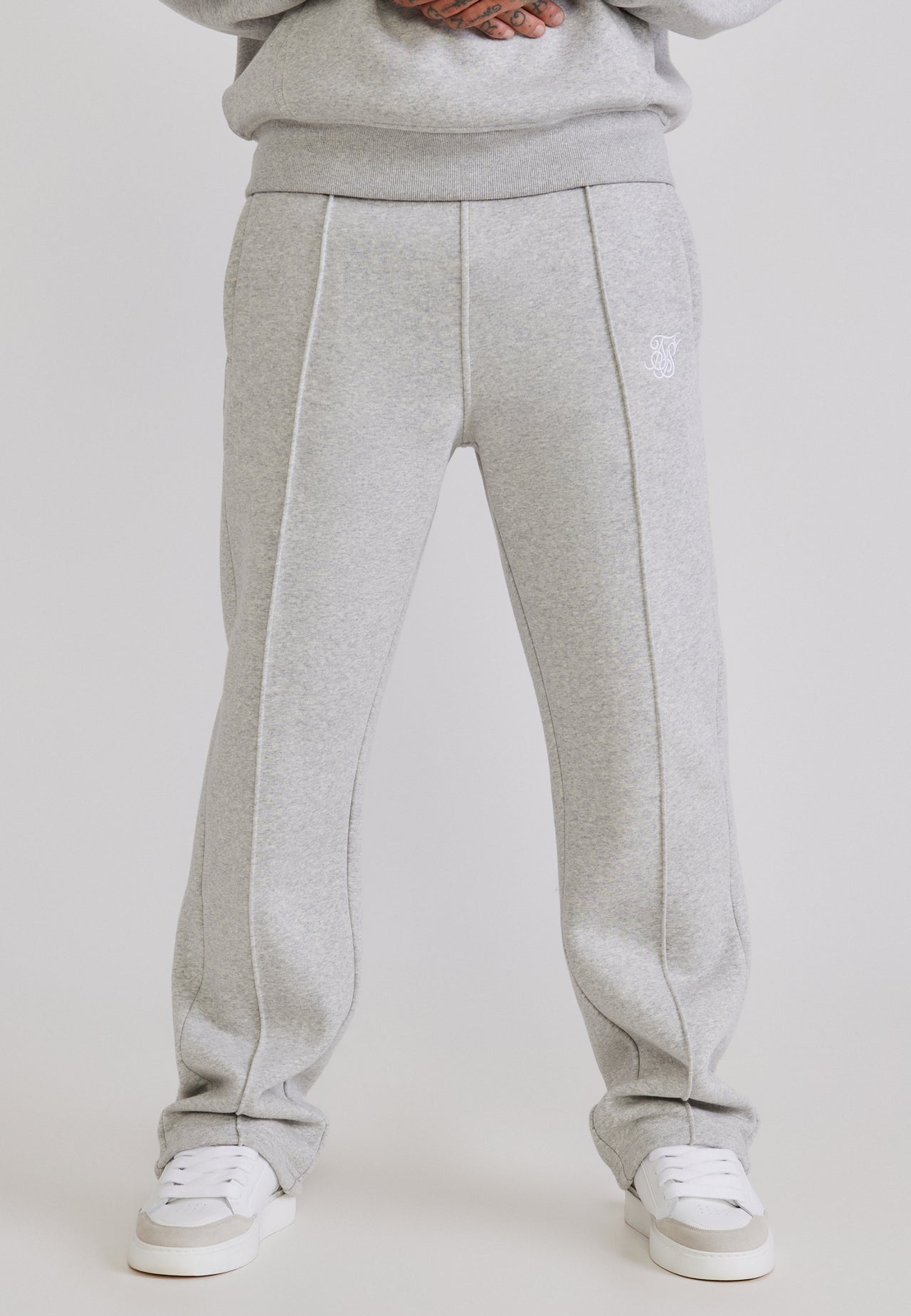 Grey Marl Qtr Zip Hoodie and Joggers Set (2)