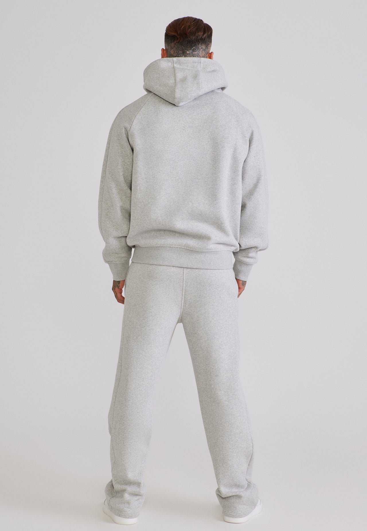 Grey Marl Qtr Zip Hoodie and Joggers Set (4)