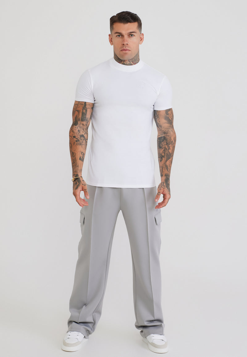 Grey Poly Cargo Pants (1)