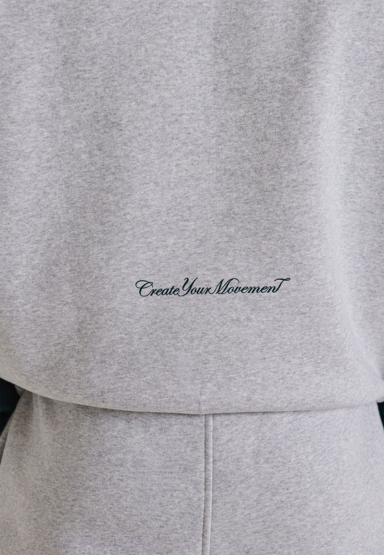 Grey Marl and Teal Graphic Hoodie (1)