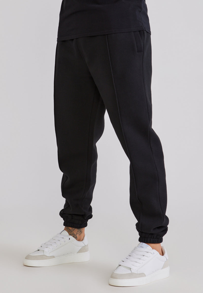 Black Pintuck Joggers