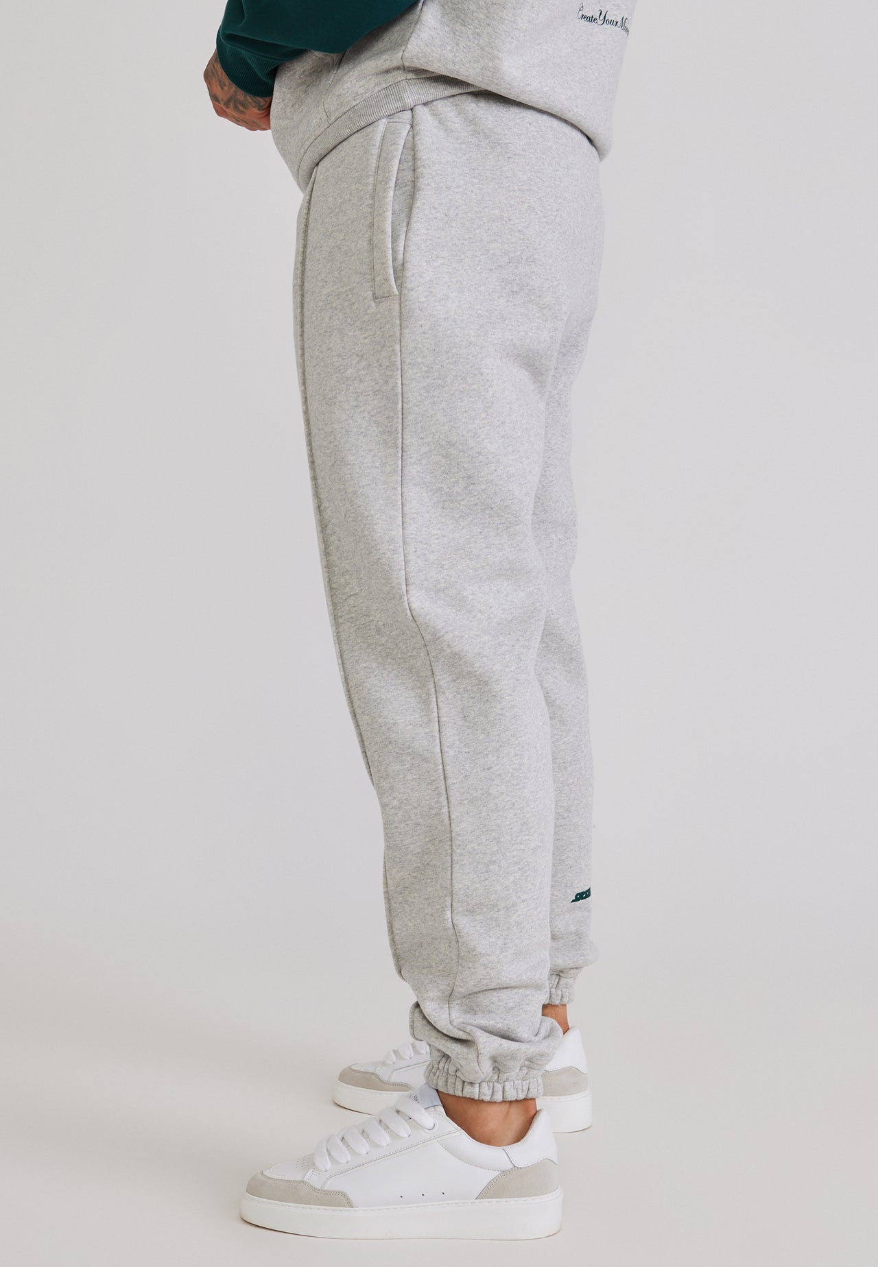 Grey Marl Pintuck Joggers (2)