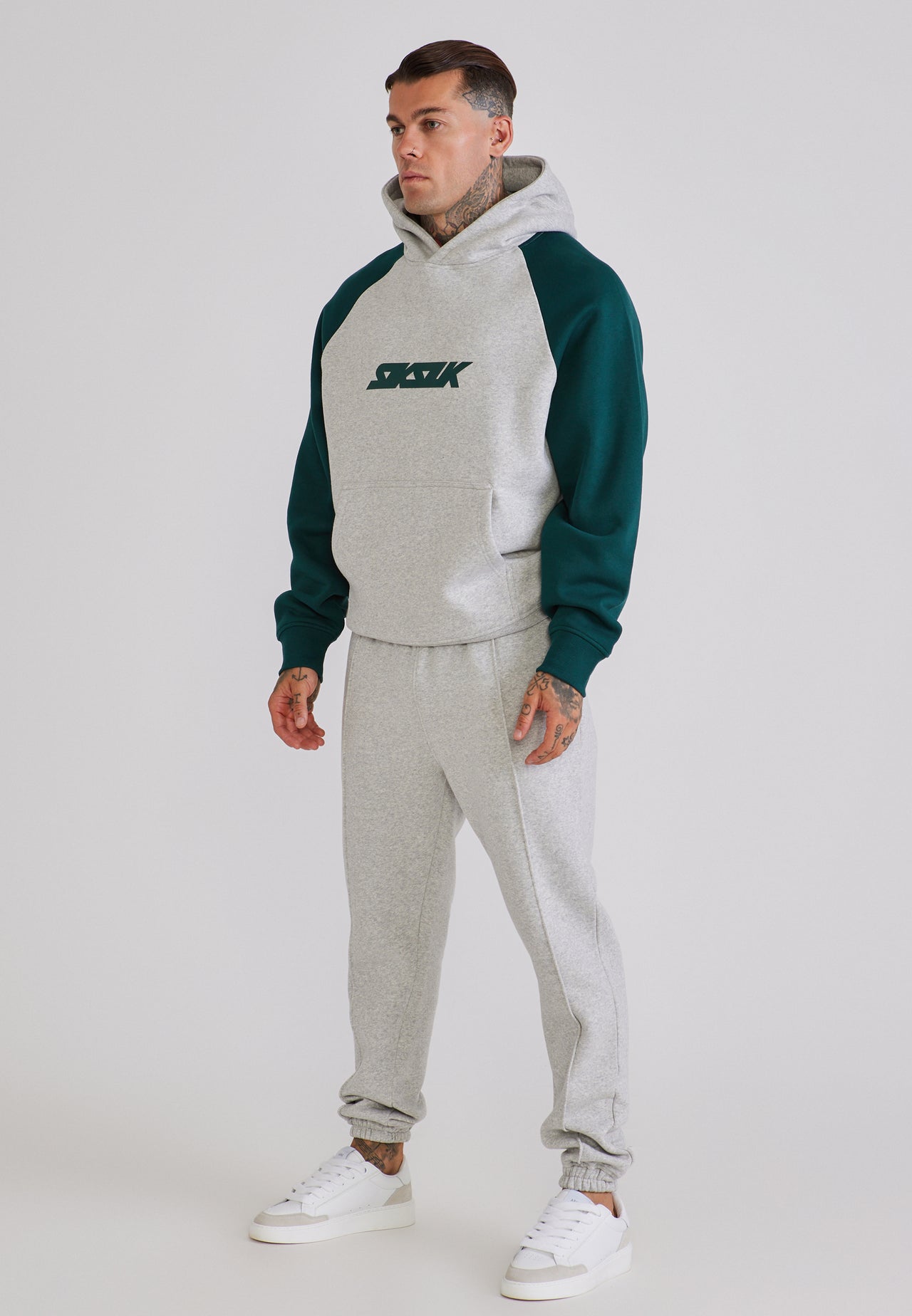 Grey Marl Pintuck Joggers (3)