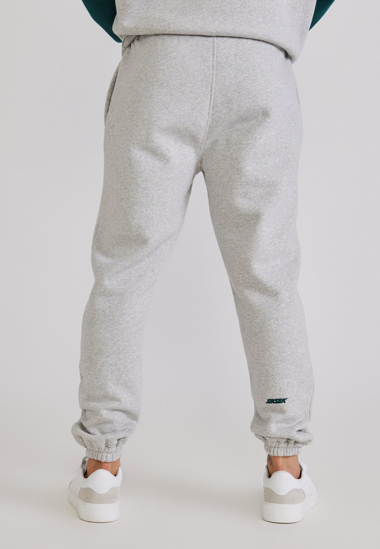 Grey Marl Pintuck Joggers (4)