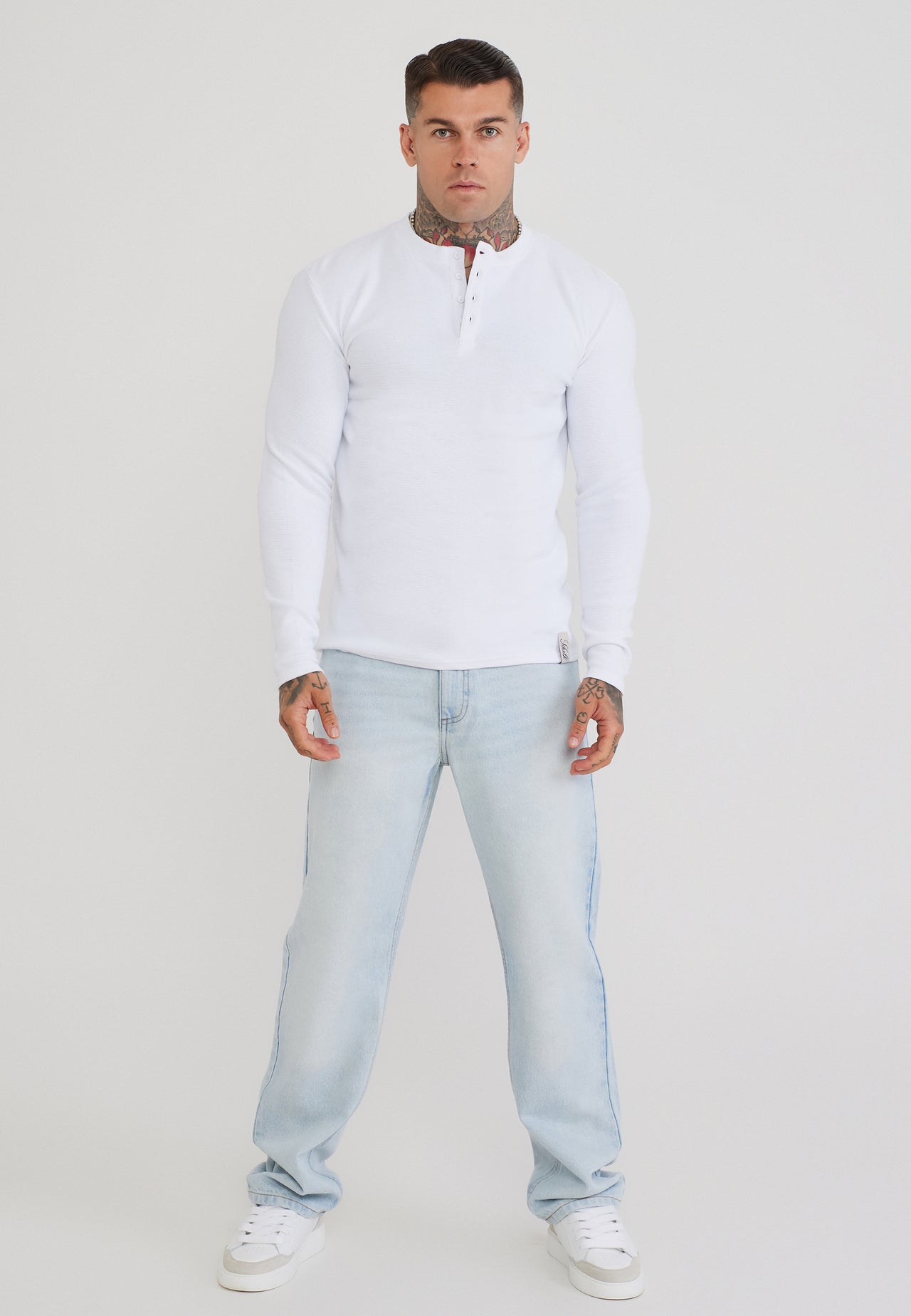 White Henley T-Shirt (2)