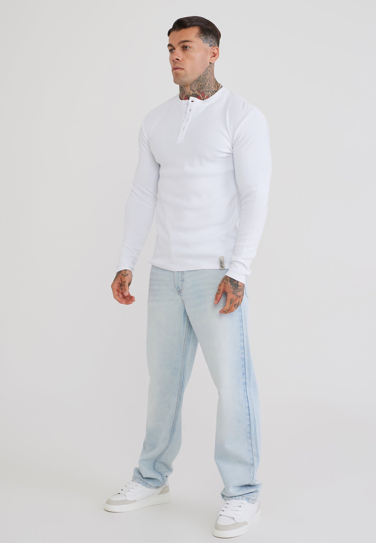 White Henley T-Shirt (3)