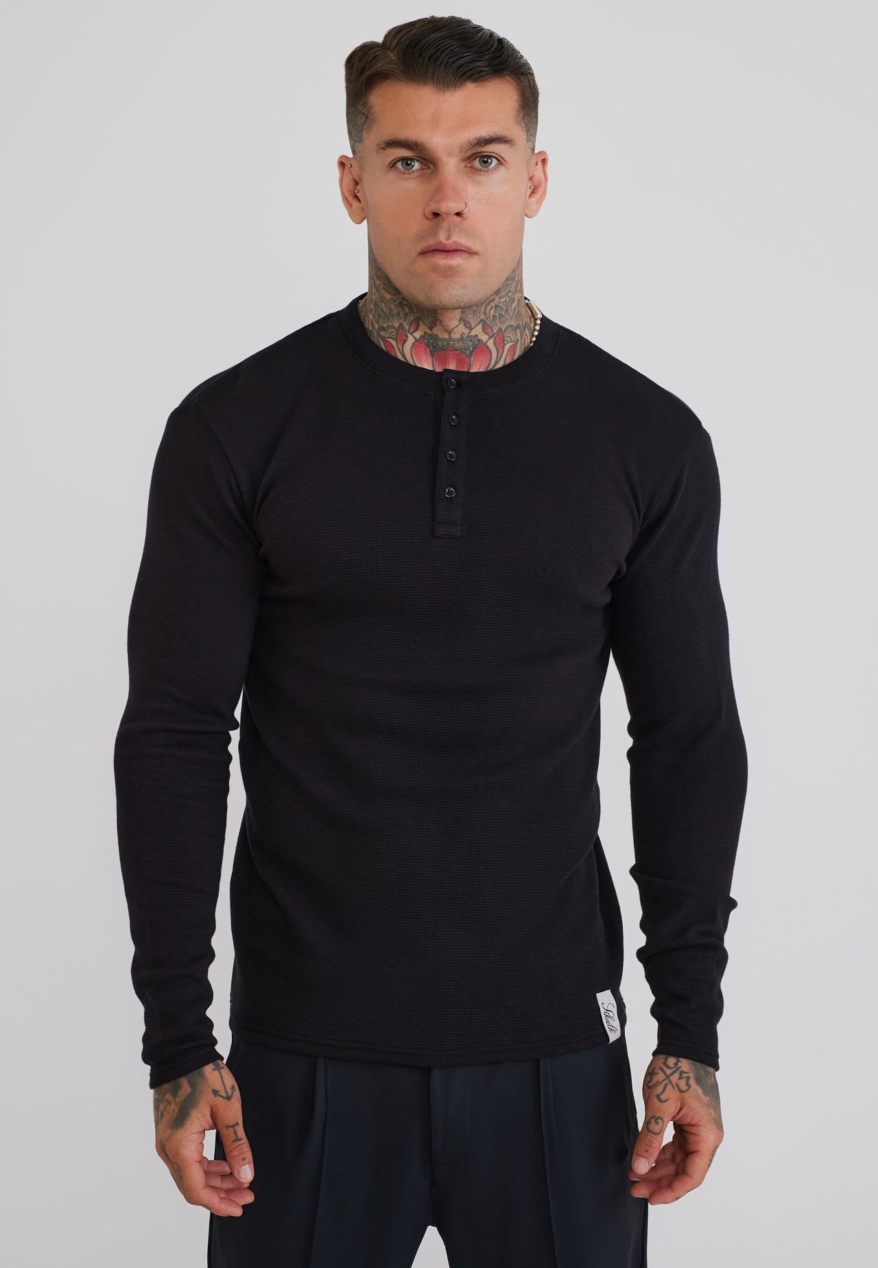 Black Henley T-Shirt