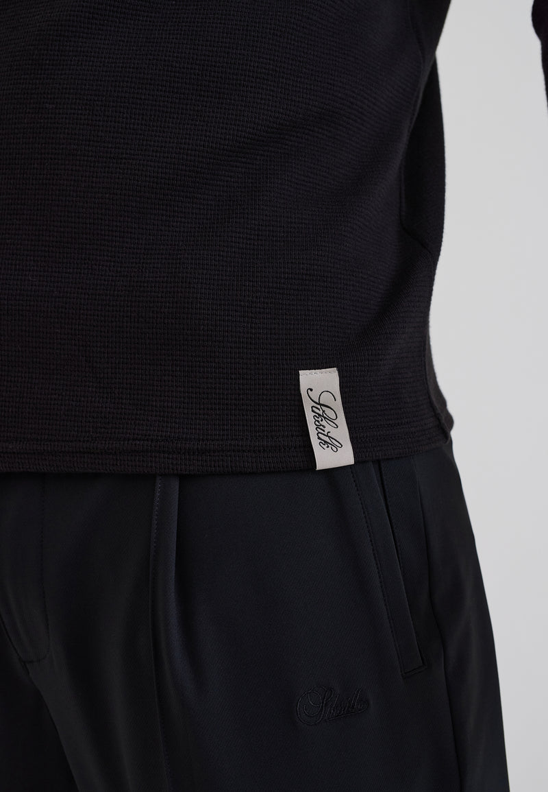 Black Henley T-Shirt (1)