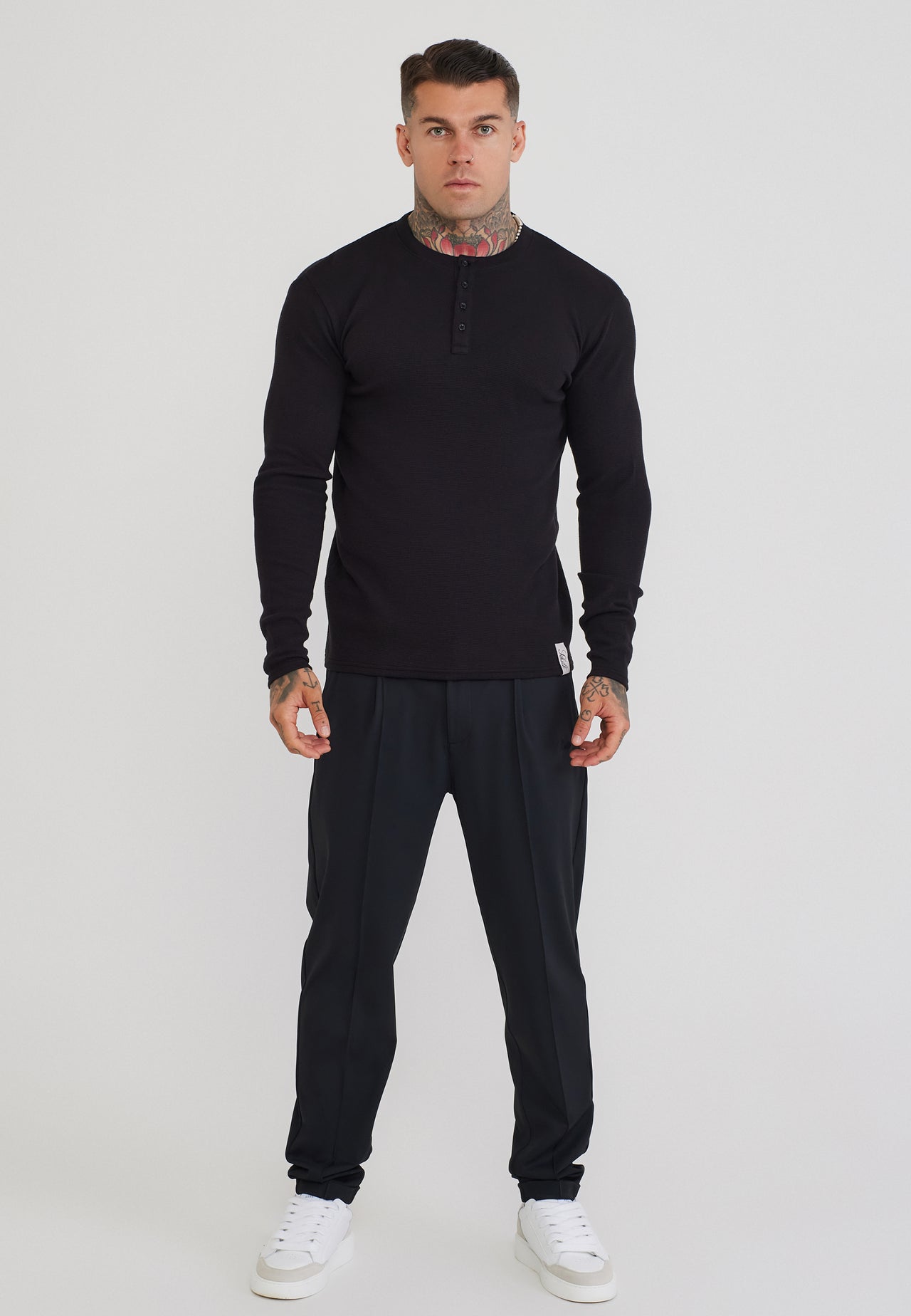 Black Henley T-Shirt (2)