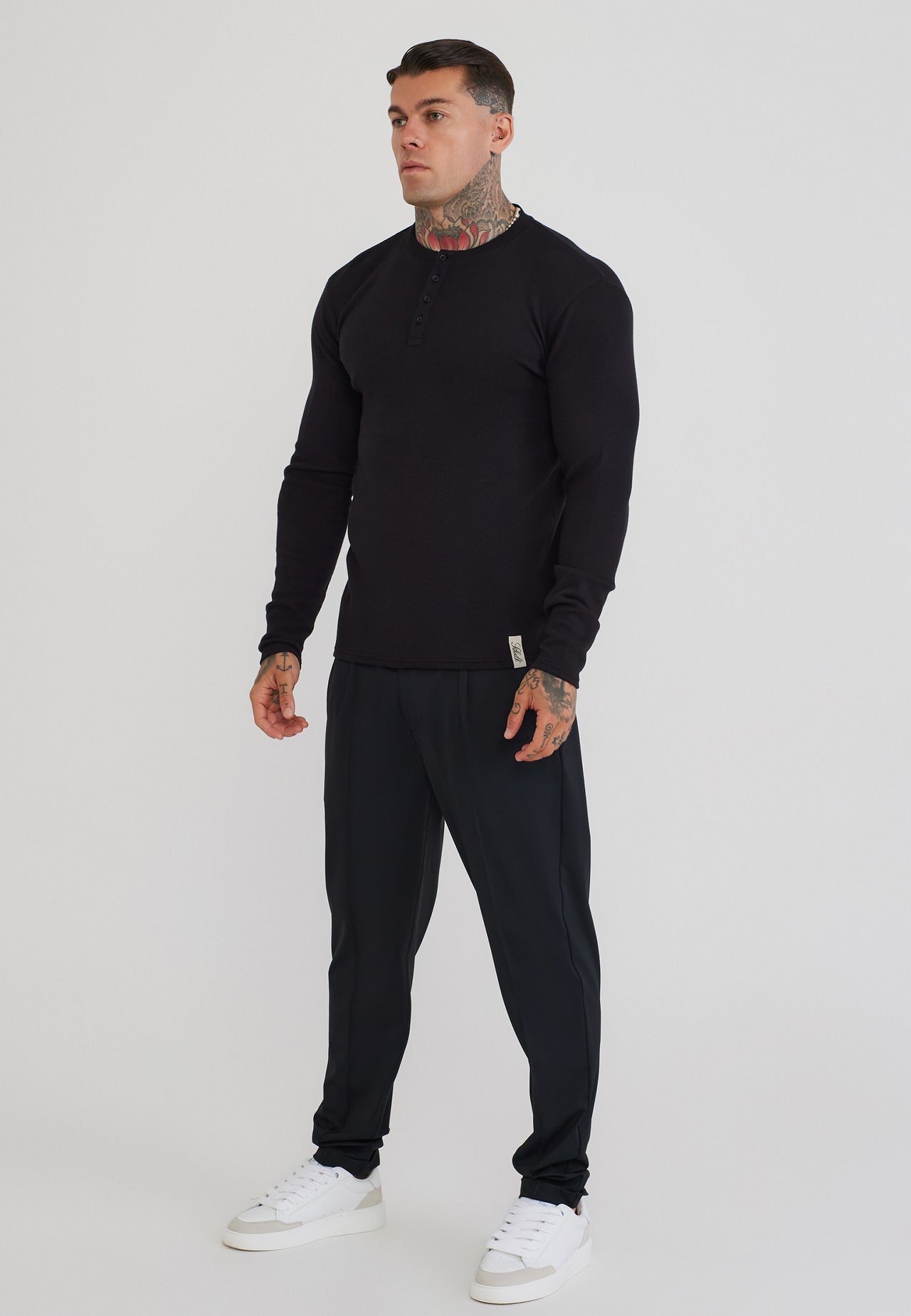 Black Henley T-Shirt (3)