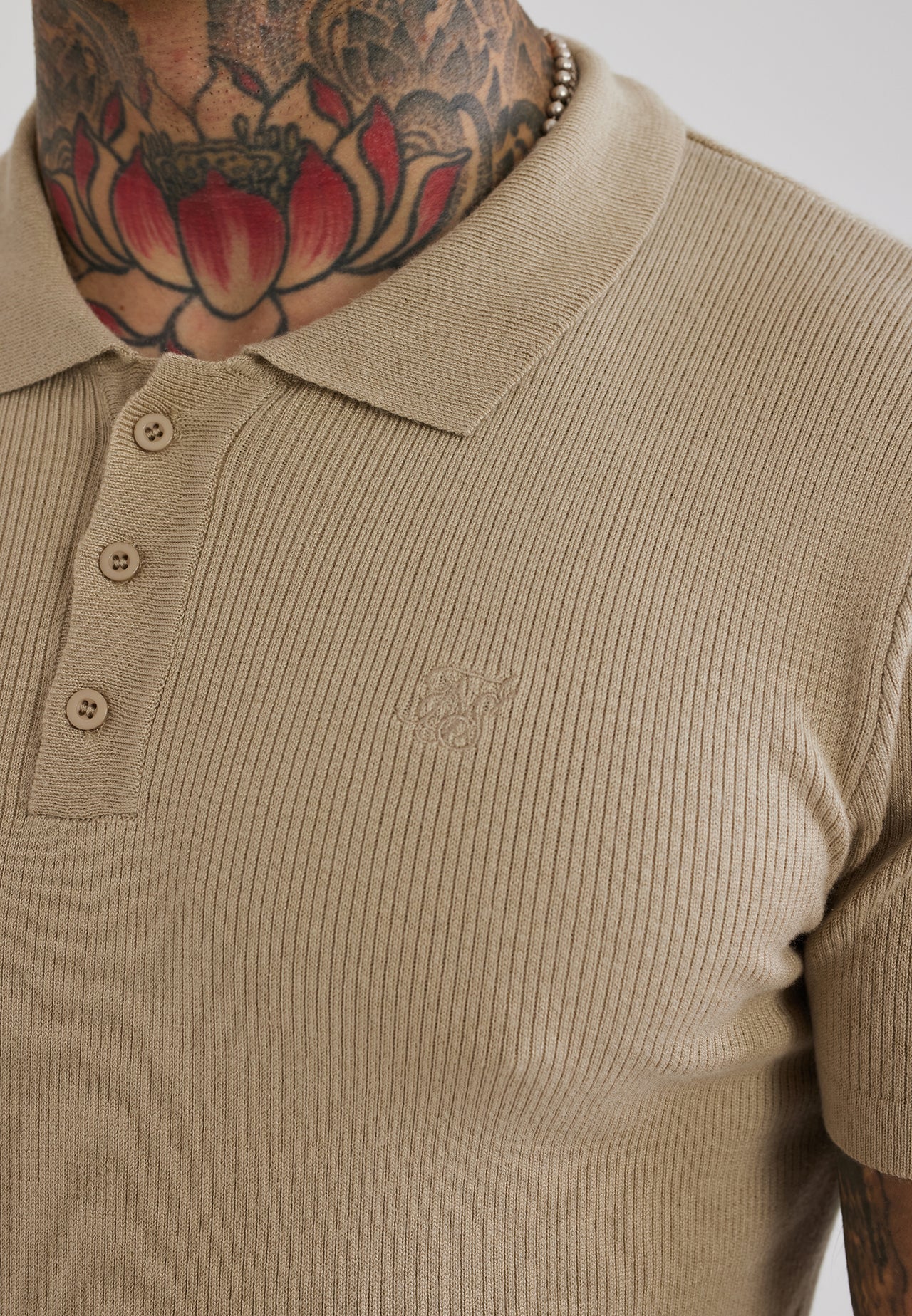 Stone Knitted Polo T-Shirt (1)