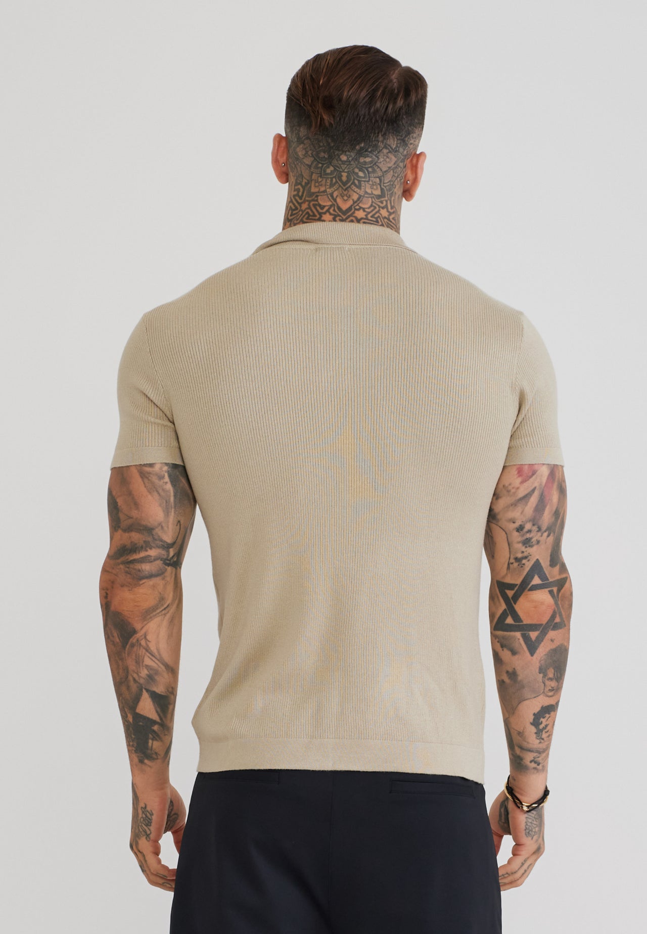 Stone Knitted Polo T-Shirt (4)