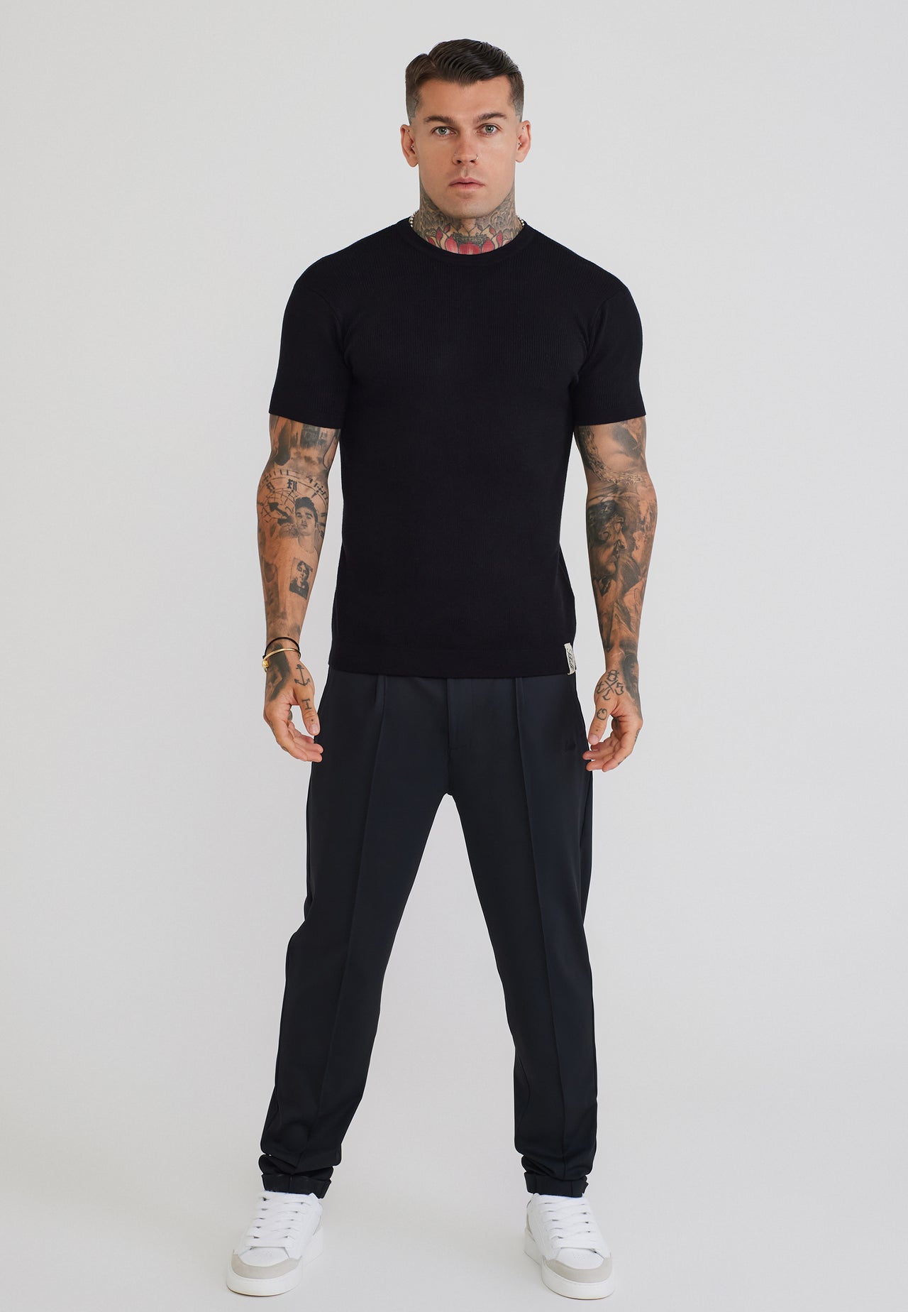 Black Knitted T-Shirt (2)