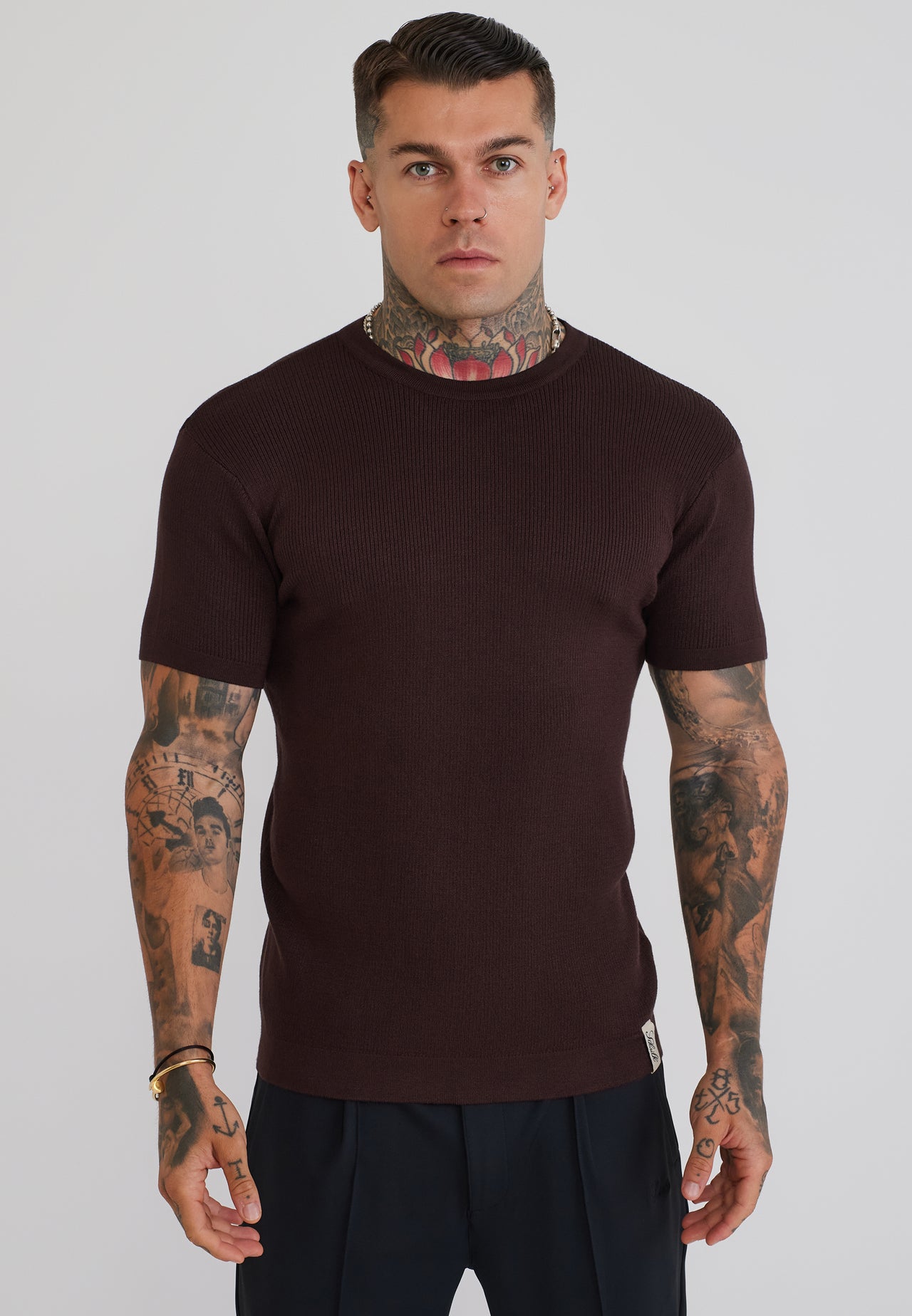 Brown Knitted T-Shirt