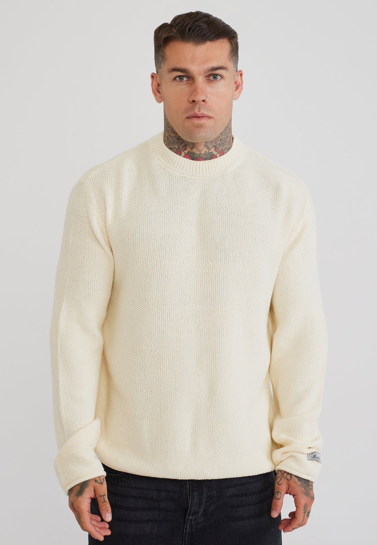 Ecru Knitted Sweater