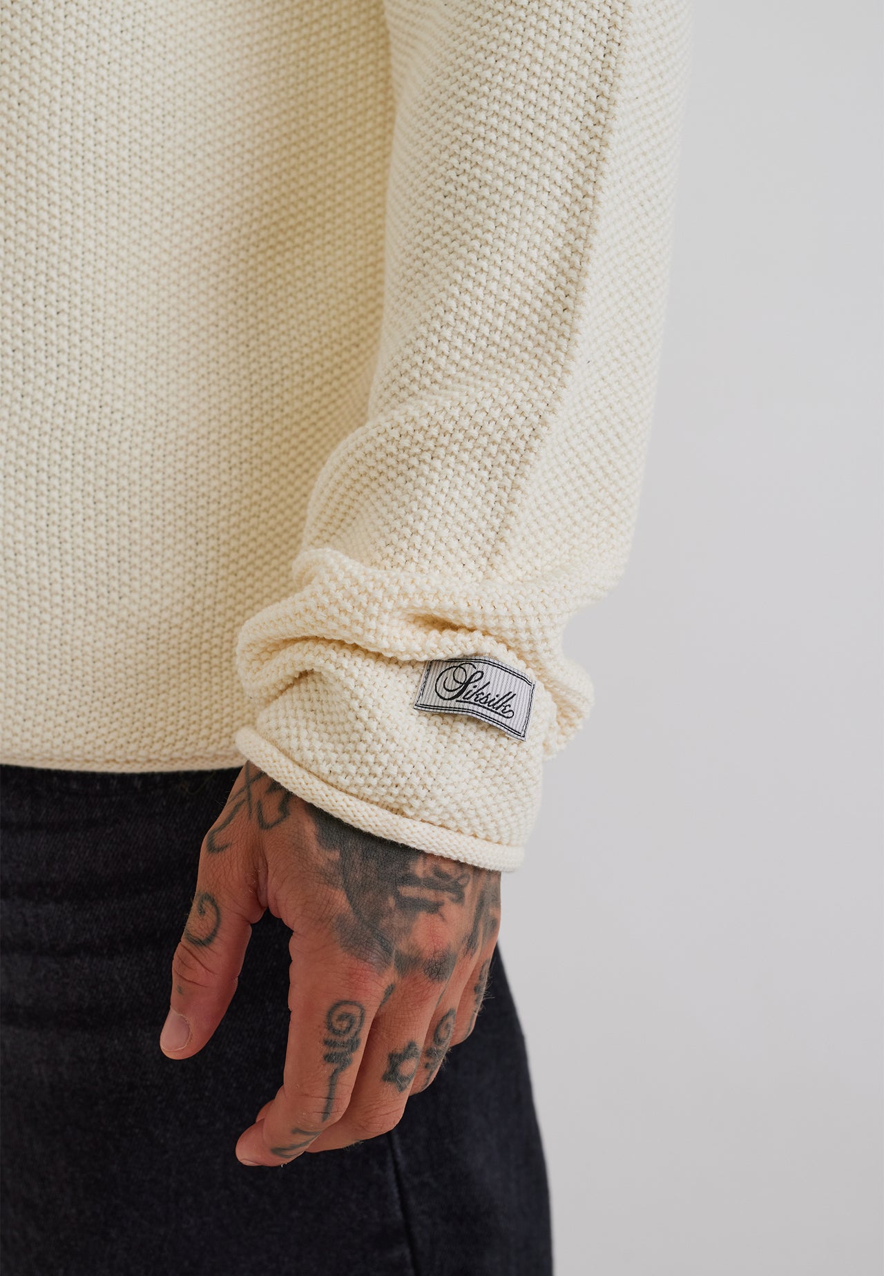 Ecru Knitted Sweater (1)