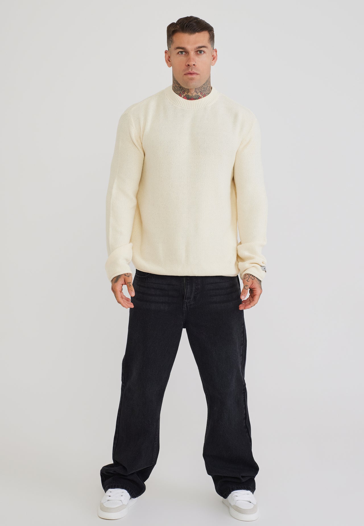 Ecru Knitted Sweater (2)