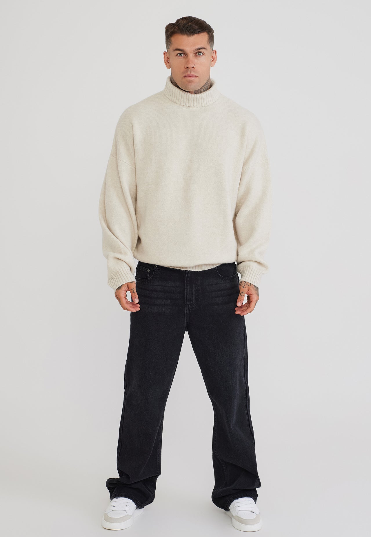 Ecru Roll Neck Sweater (2)
