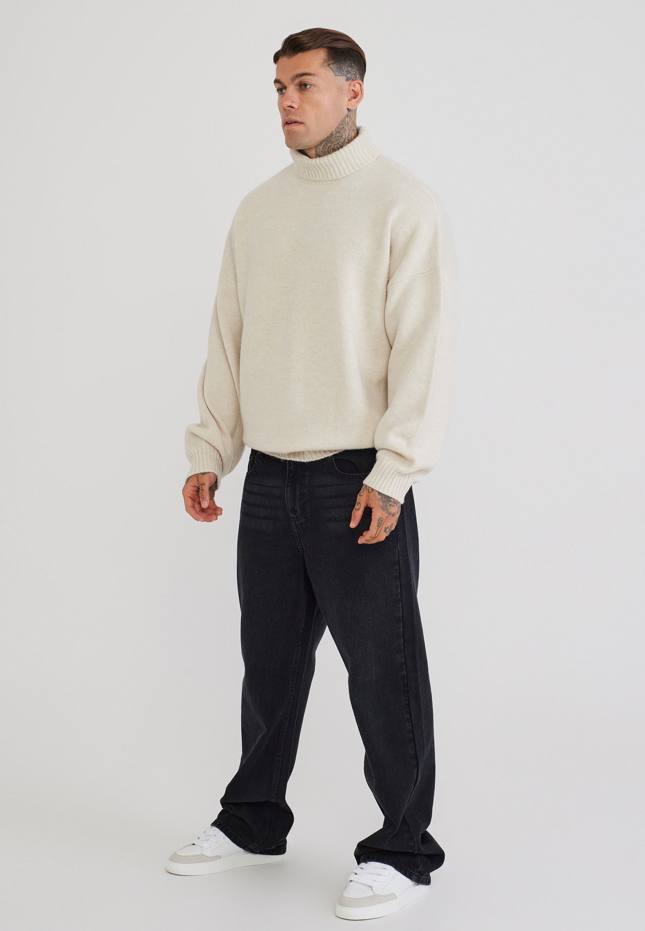 Ecru Roll Neck Sweater (3)