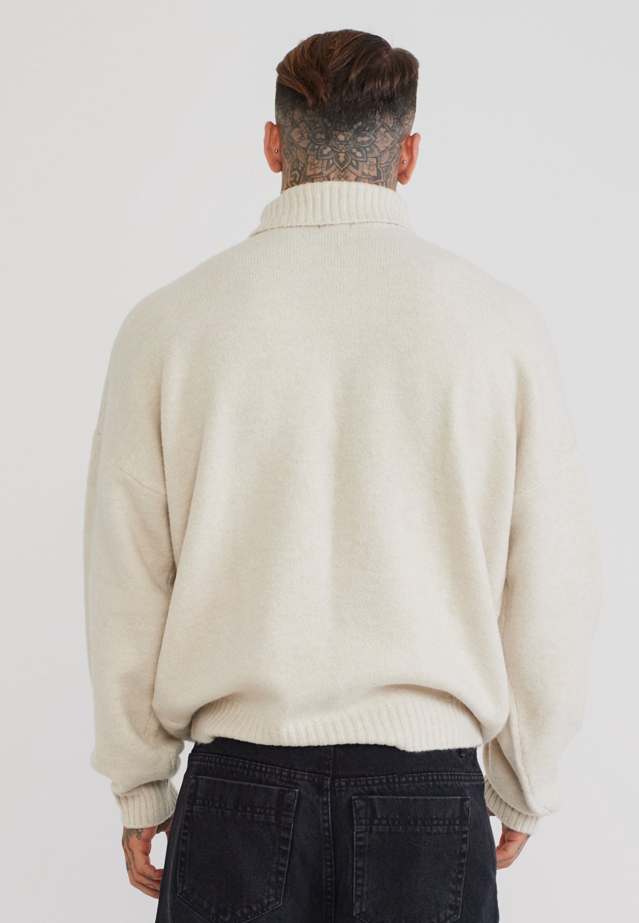Ecru Roll Neck Sweater (4)