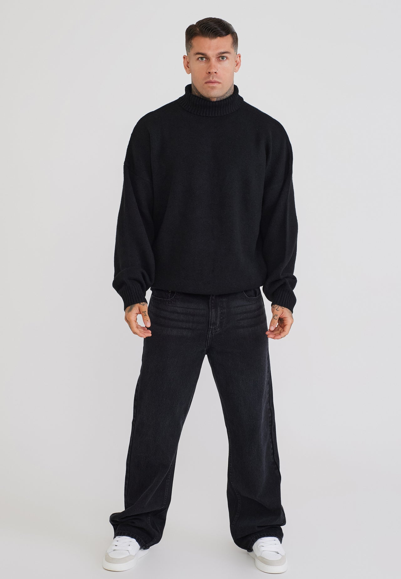 Black Roll Neck Sweater (2)
