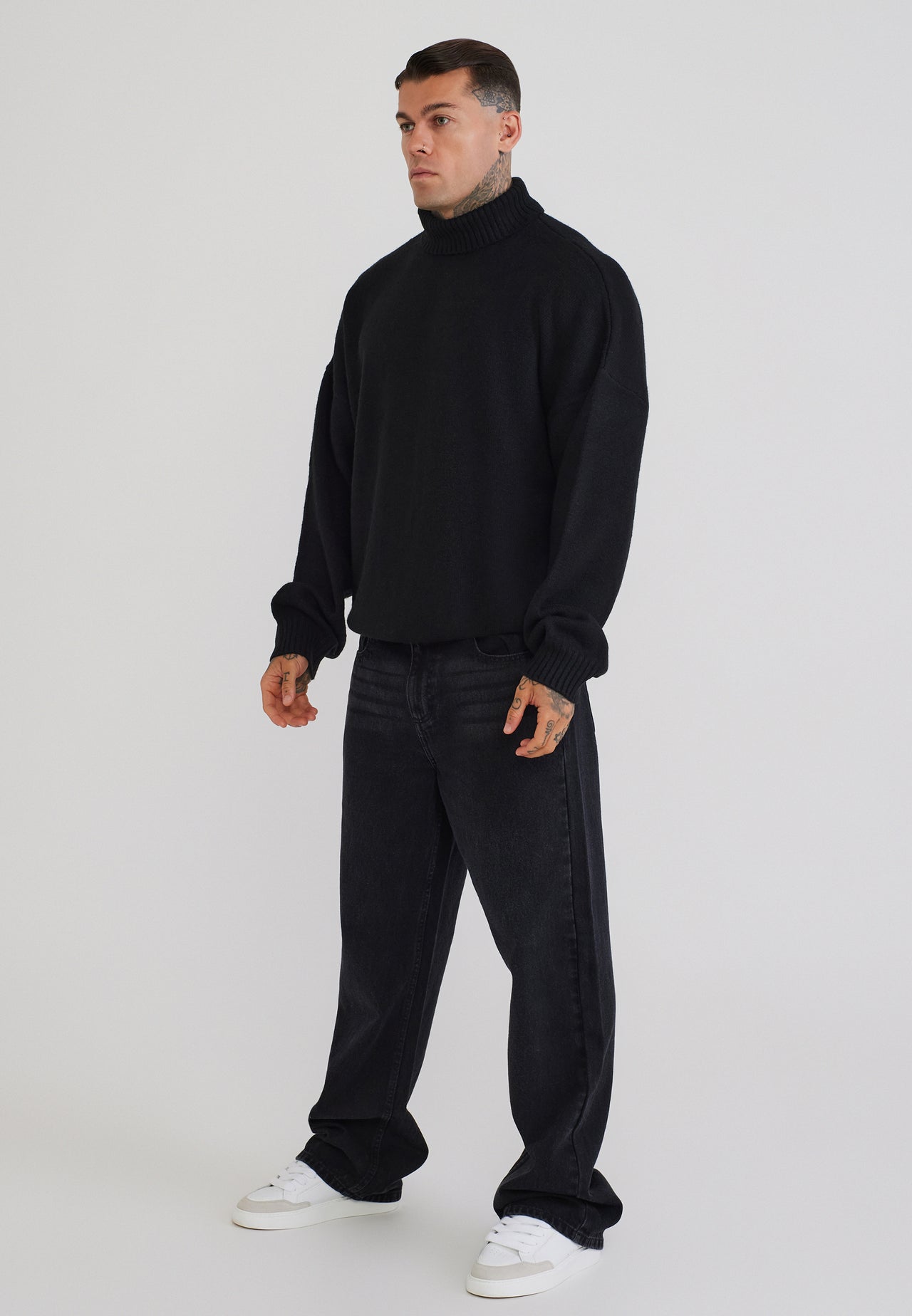 Black Roll Neck Sweater (3)