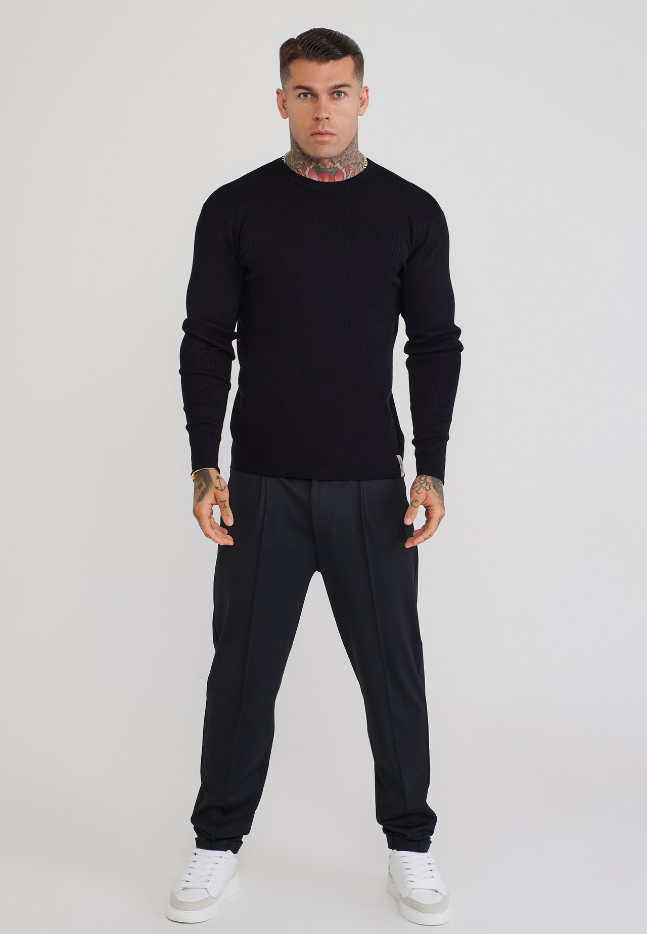 Black LS Knitted T-Shirt (2)