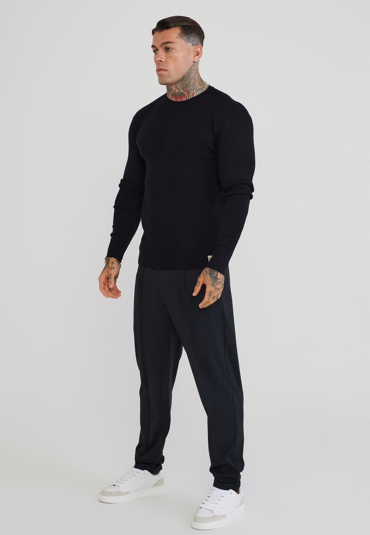 Black LS Knitted T-Shirt (3)