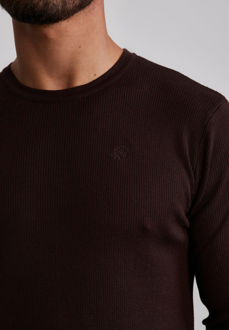 Brown LS Knitted T-Shirt (1)