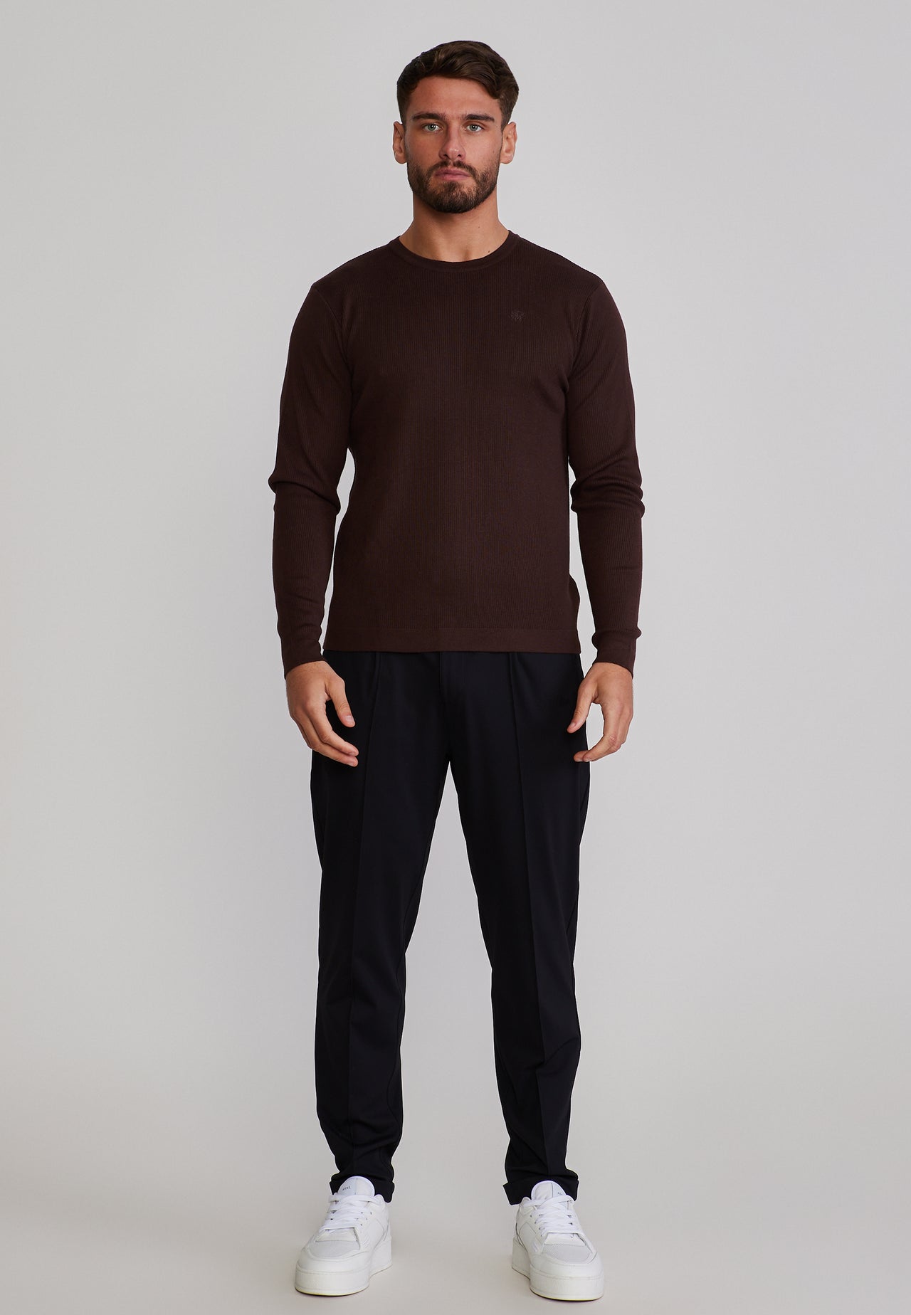Brown LS Knitted T-Shirt (2)