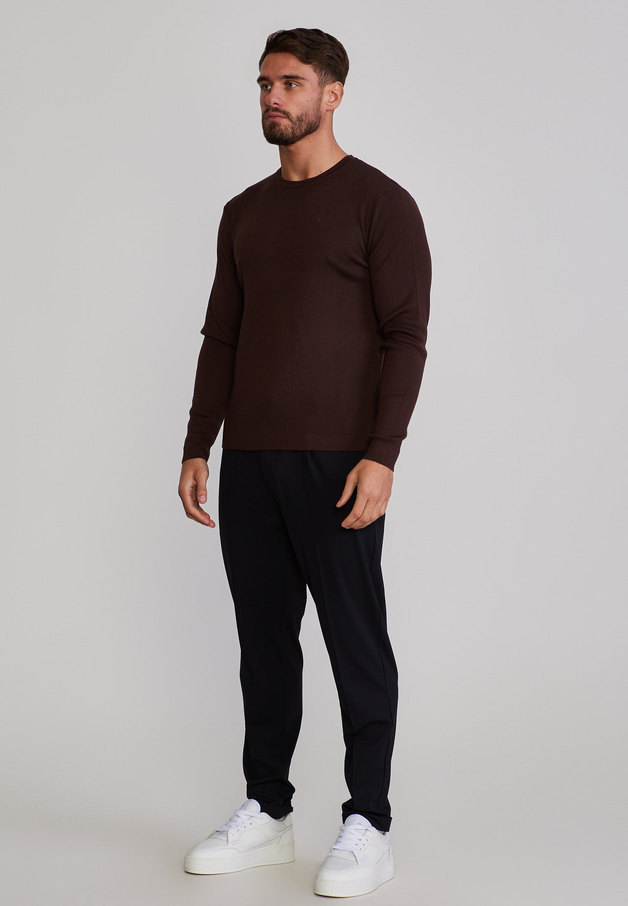 Brown LS Knitted T-Shirt (3)