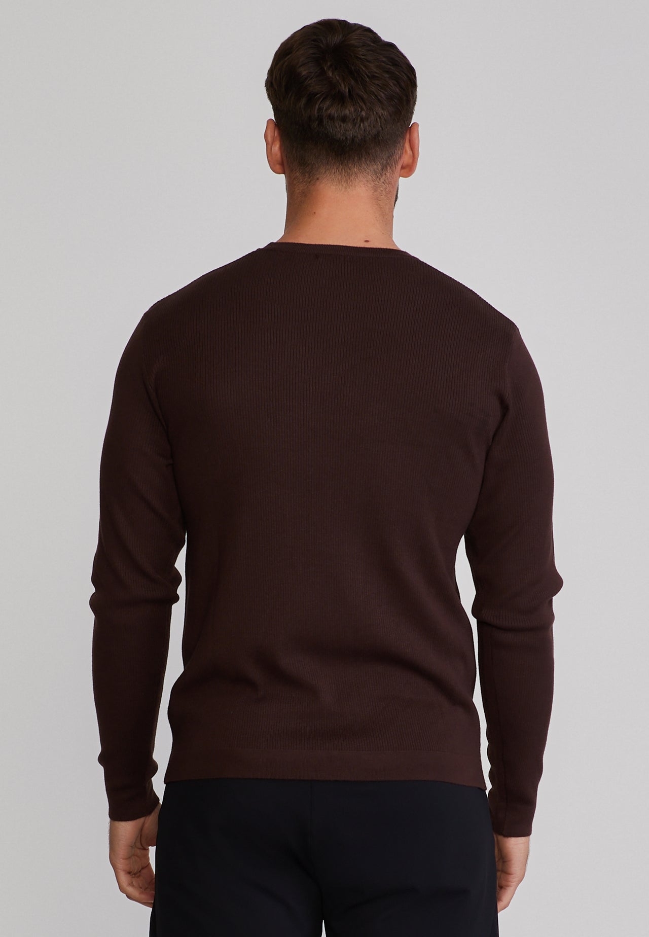 Brown LS Knitted T-Shirt (4)