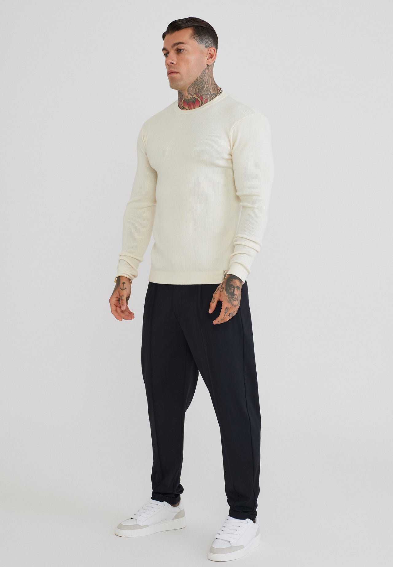 Ecru LS Knitted T-Shirt (3)
