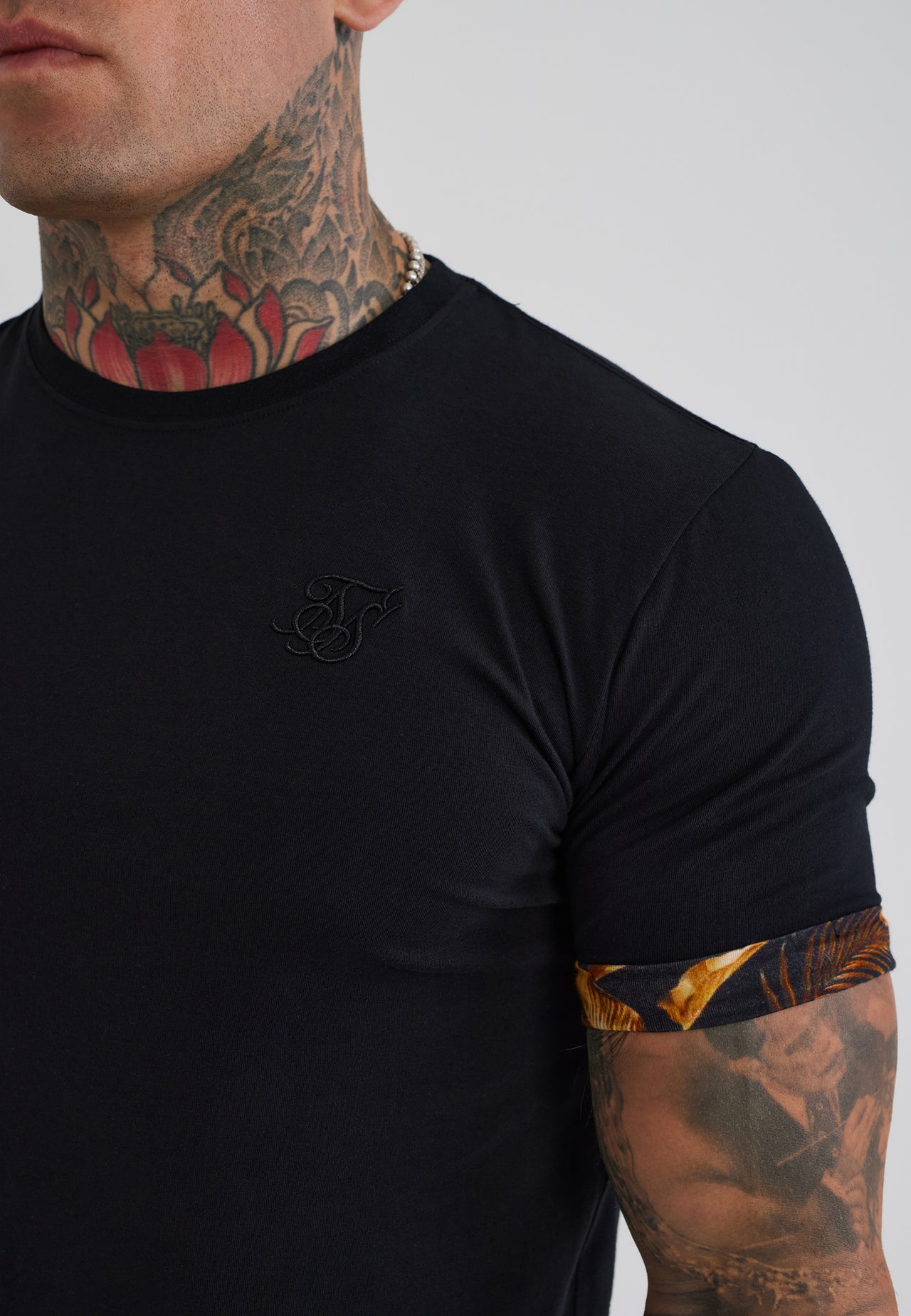 Black Roll Sleeve T-Shirt (1)