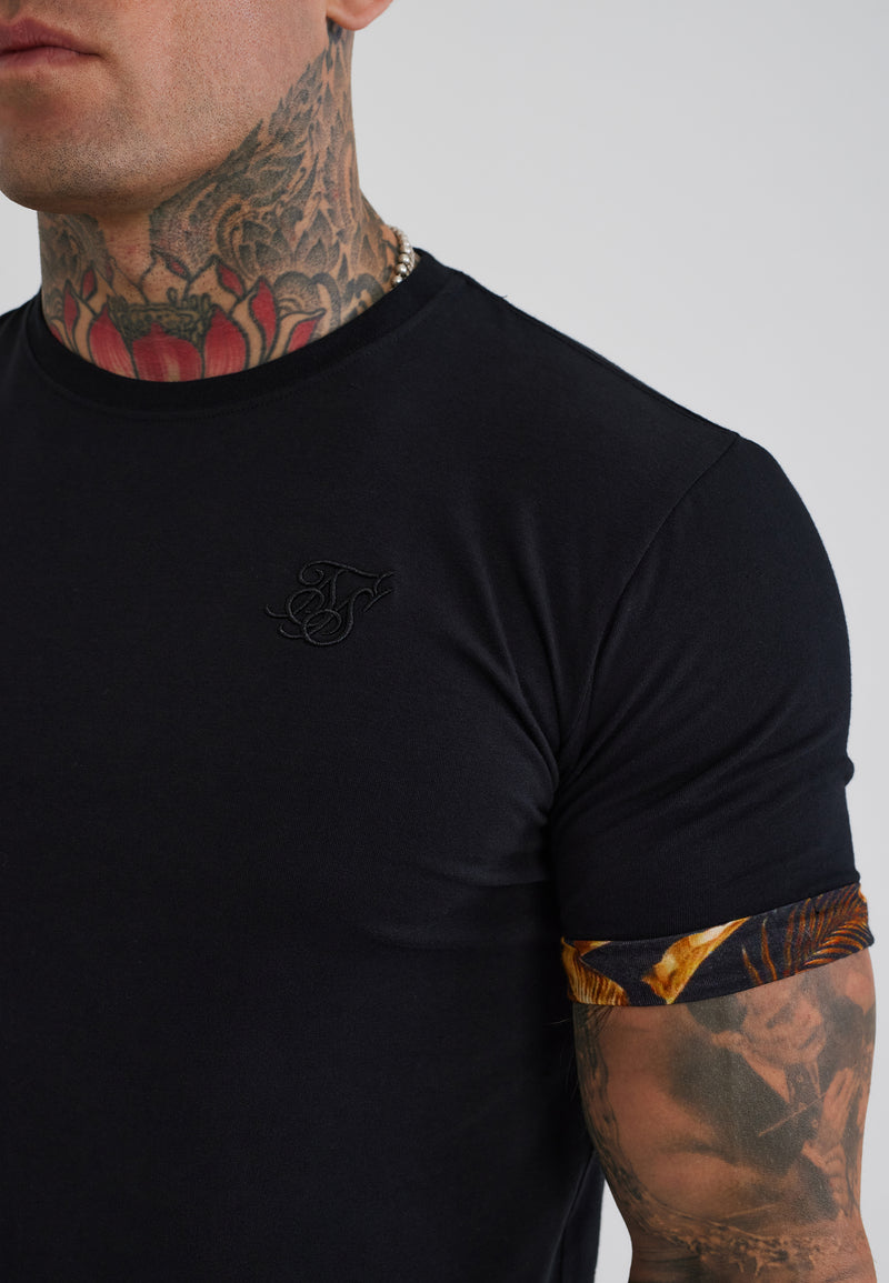 Black Roll Sleeve T-Shirt (1)