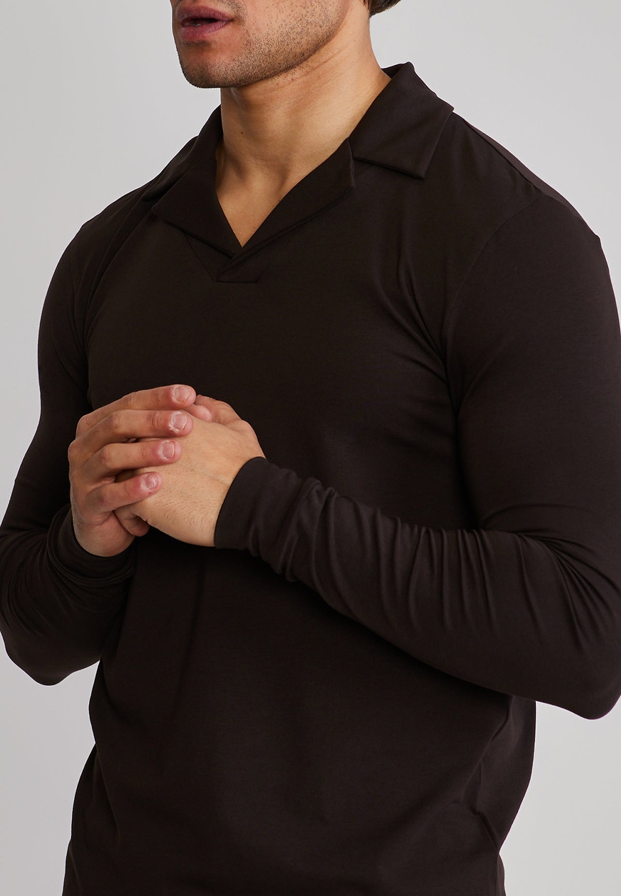 Brown LS Revere Polo (1)