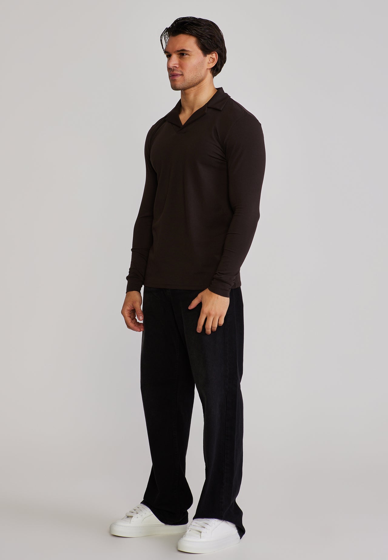 Brown LS Revere Polo (3)