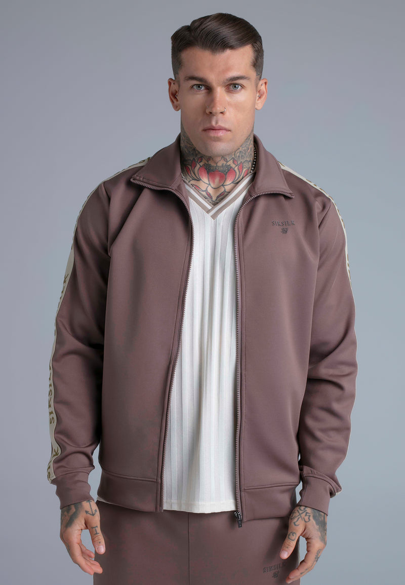 Brown Track Top and Jogger Set (1)