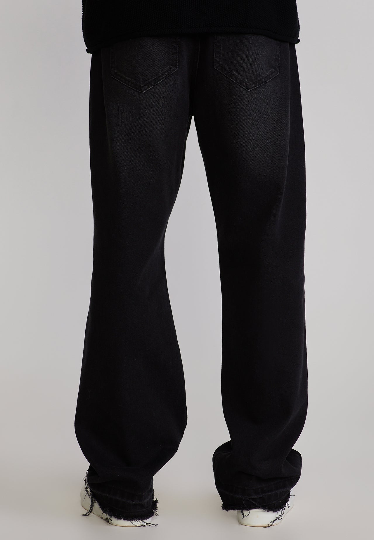 Washed Black Distressed Loose Fit Jeans (4)