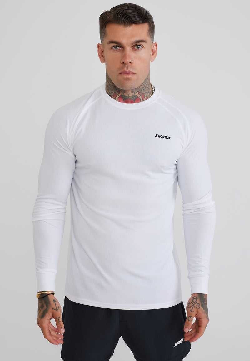 White LS Tech T-Shirt