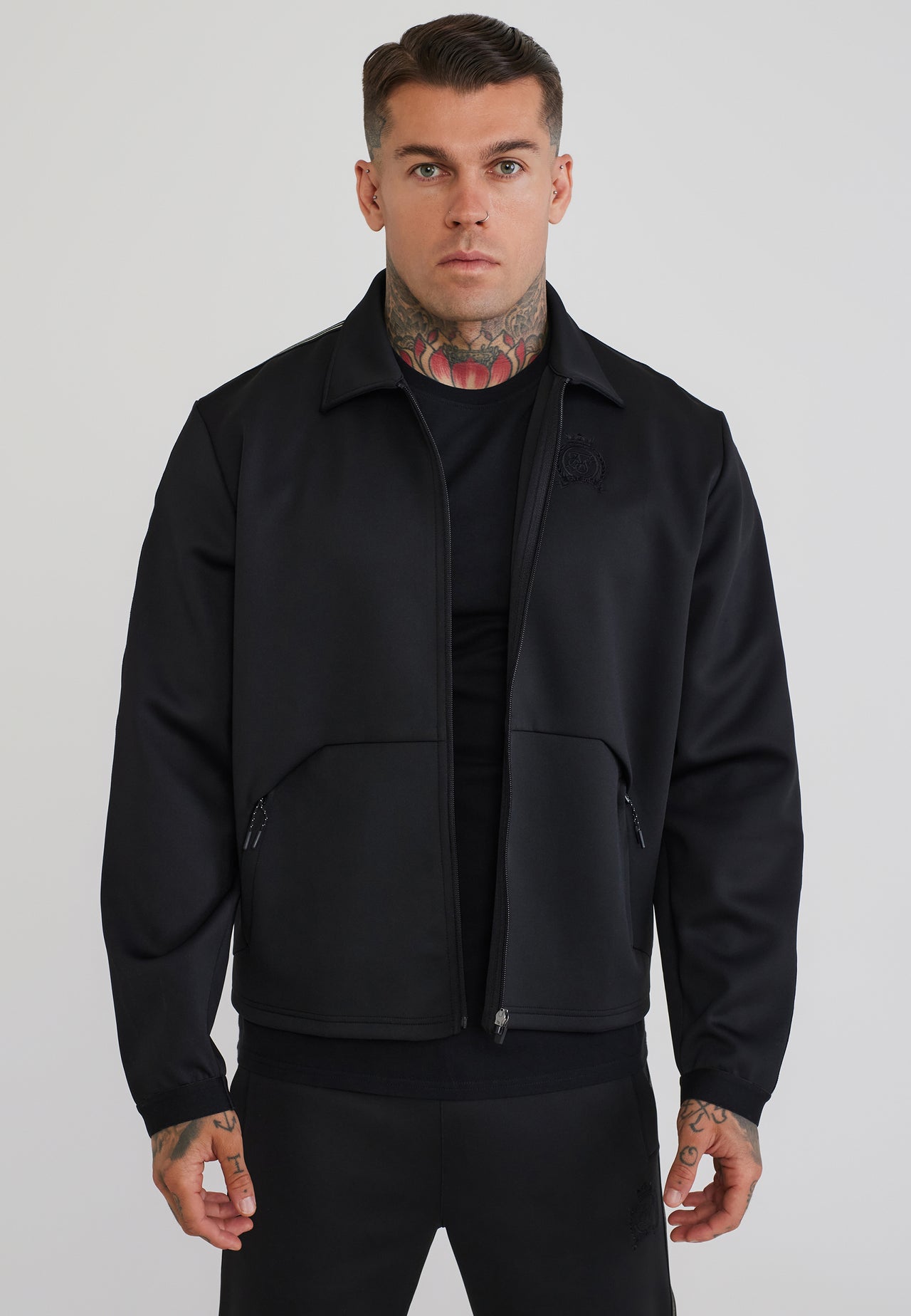 Black Taped Track Top