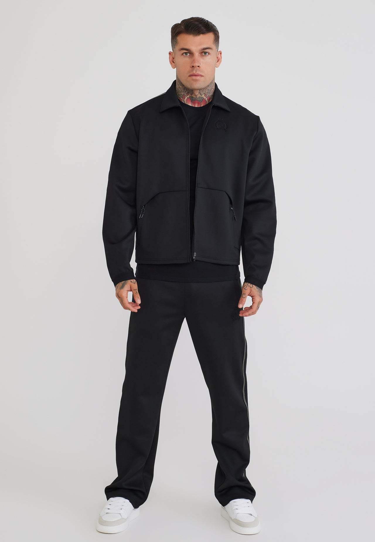 Black Taped Track Top (2)