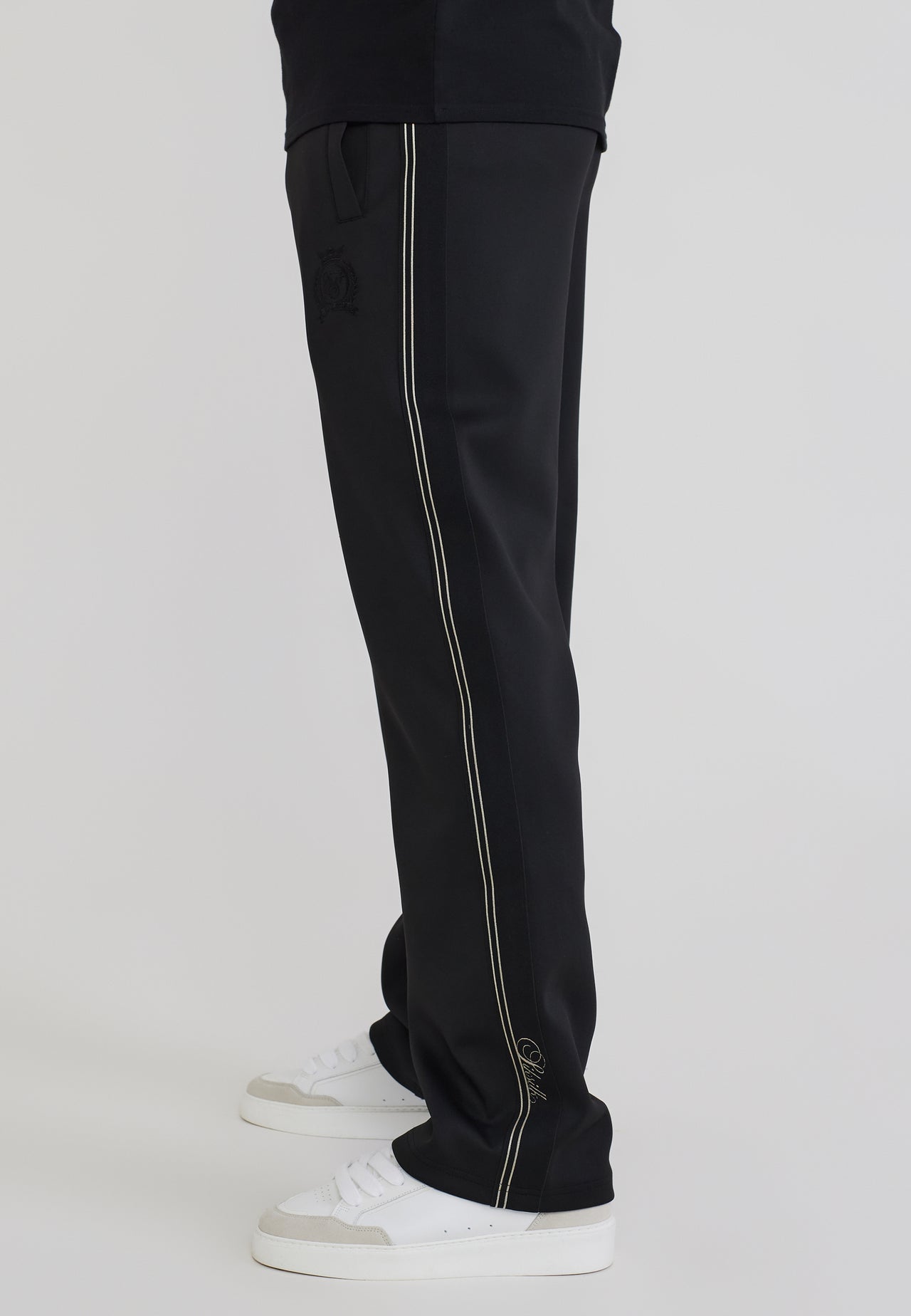 Black Taped Track Pants (2)