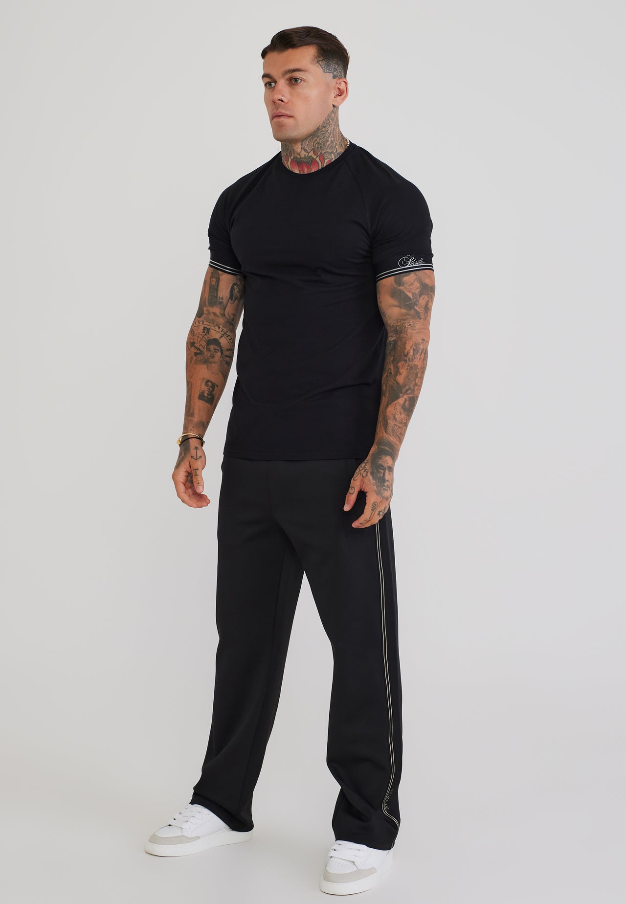 Black Taped Track Pants (3)
