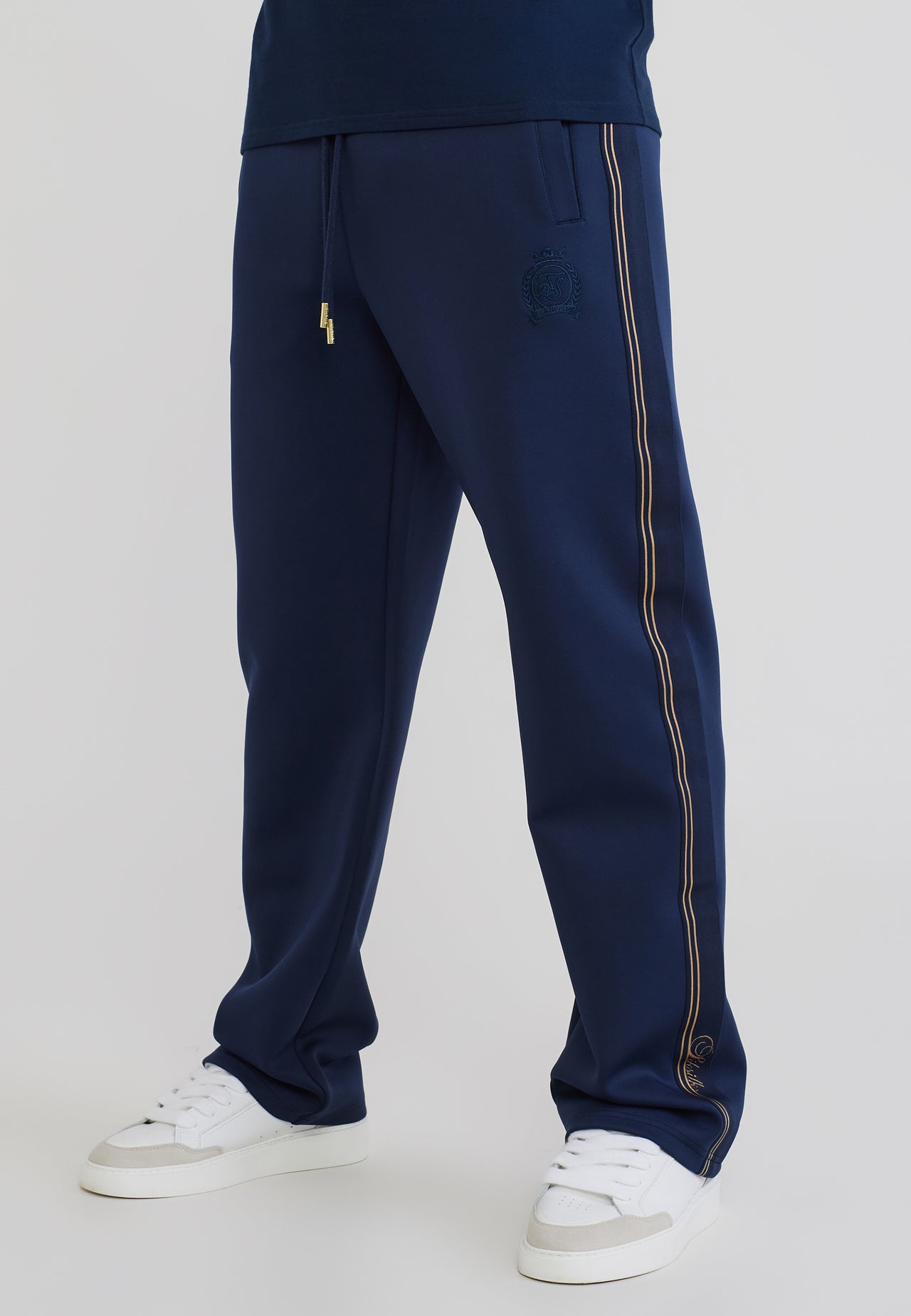 Navy Taped Track Pants